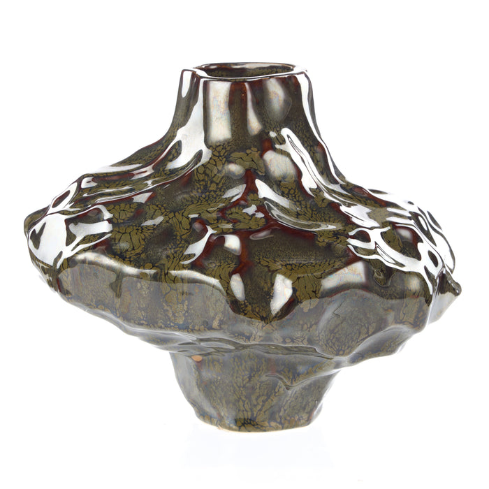 Amalfi Silva Ceramic Vase Small Green