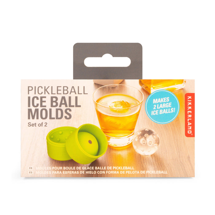 Kikkerland Pickleball Ice Ball Molds 2pcs Set Green