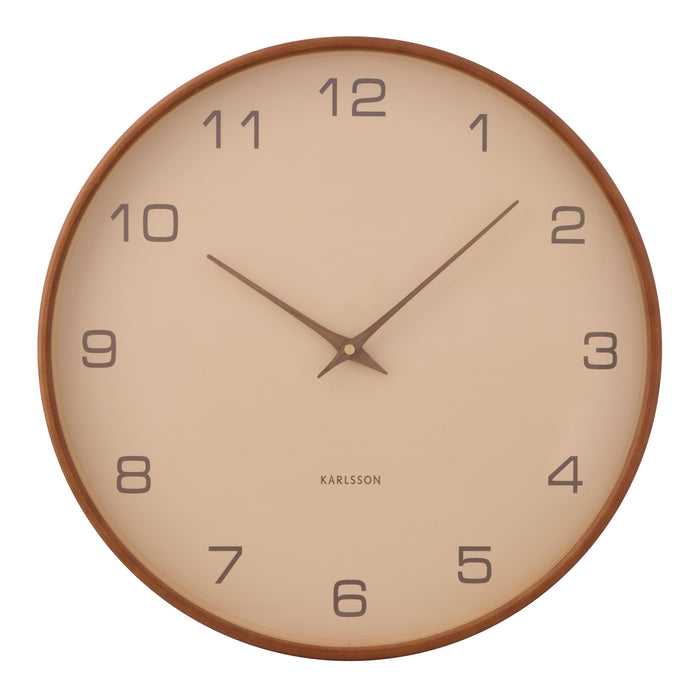 Karlsson Acento Wall Clock Sand & Walnut