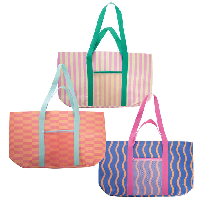 isGift Eclectic Summer - Beach Bag Carry All 3pcs Assorted