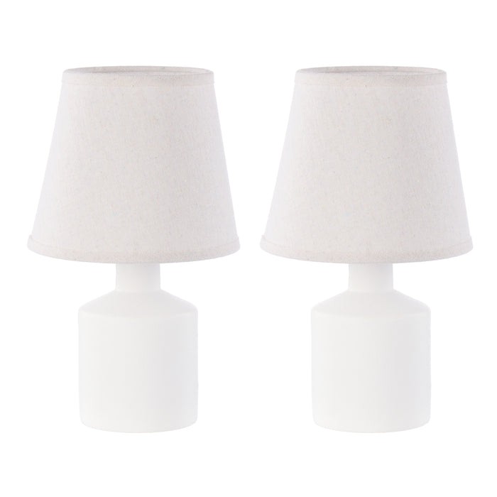 Amalfi Milton Table Lamp 2pcs Set Cream & Taupe