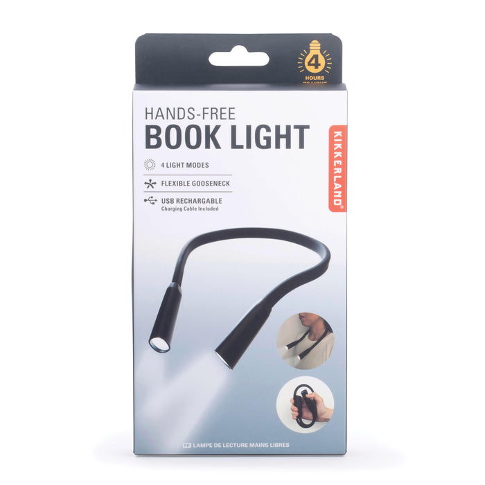 Kikkerland Hands-Free Book Light Black