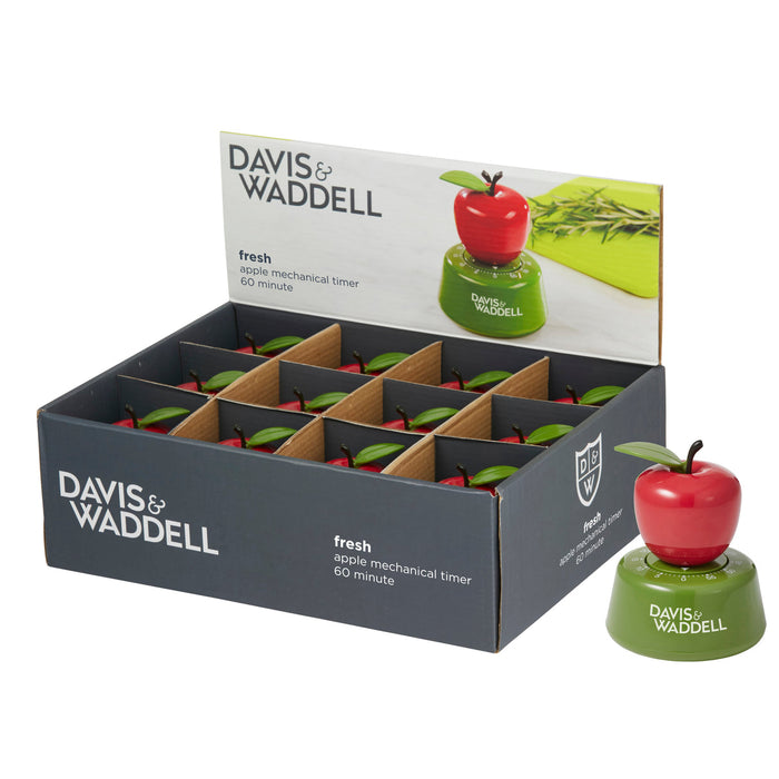 Davis & Waddell Apple Mechanical Timer 60 Minute CDU 12pcs Red & Green
