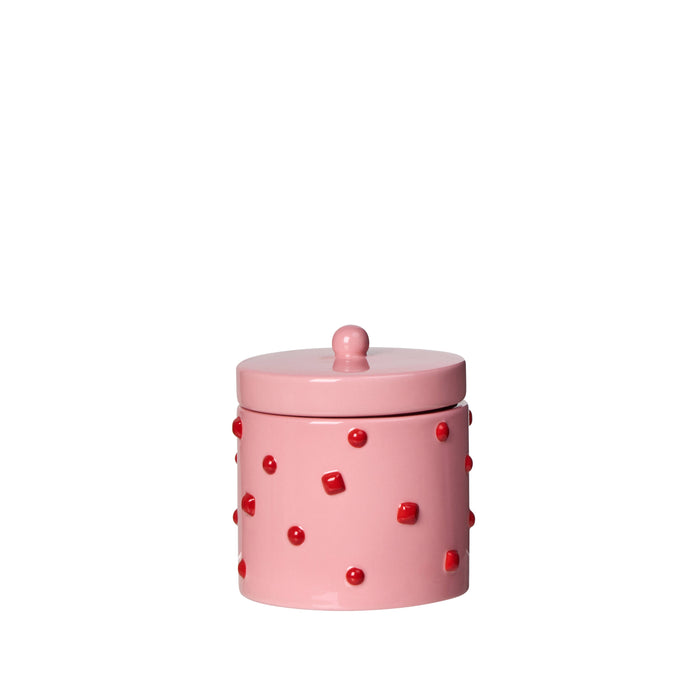 Emporium Bejeweled Cannister Pink & Red