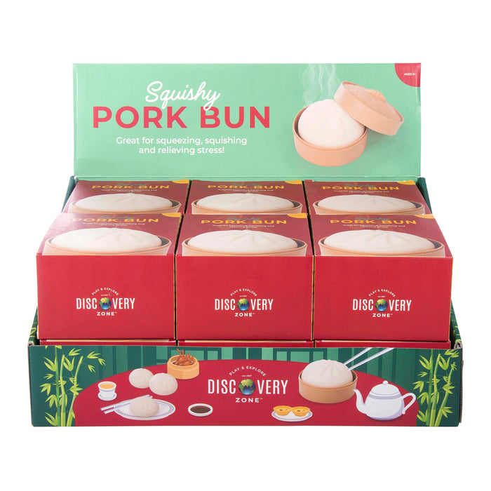 Discovery Zone Squishy Pork Bun CDU 12pcs Cream