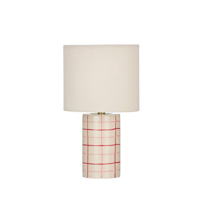 Emporium Zadie Table Lamp Ivory & Red