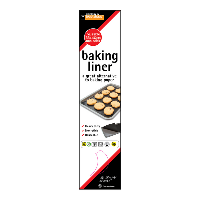 N/S REUSABLE BAKING LINER 30 X 40CM (230G) BLACK