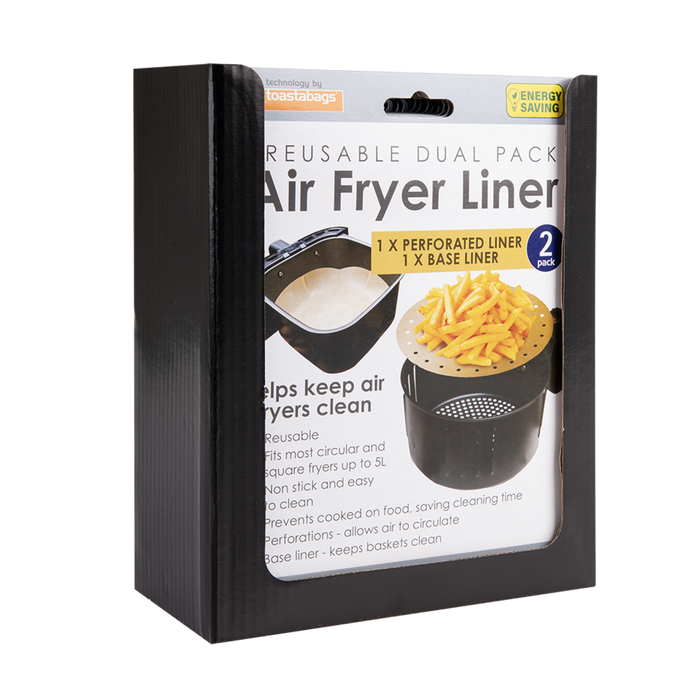 REUSABLE AIR FRYER LINERS DUAL PACK SET 2 (CDU 24) GOLD