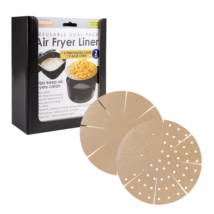 REUSABLE AIR FRYER LINERS DUAL PACK SET 2 (CDU 24) GOLD