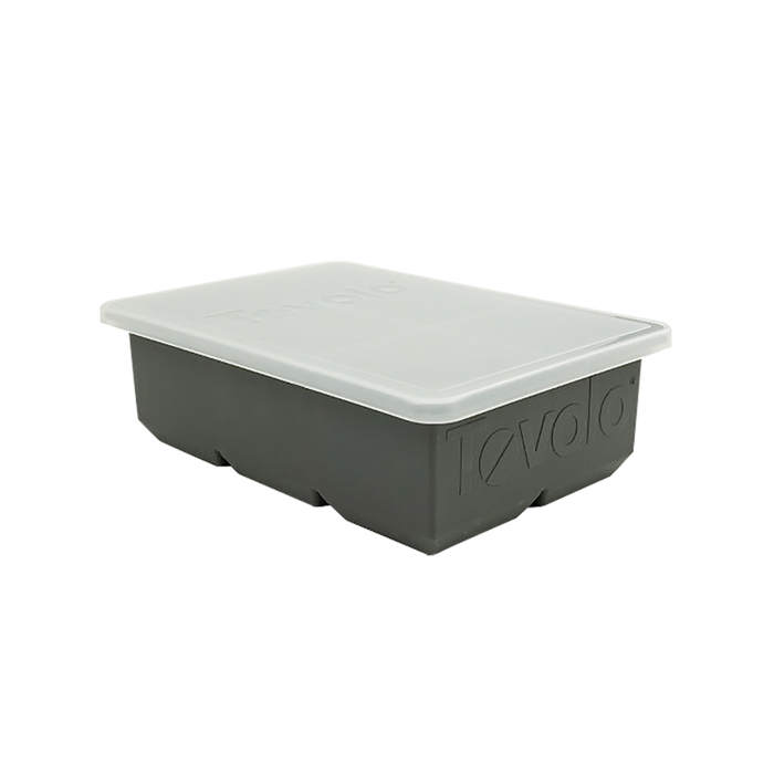 KING CUBE ICE TRAY W/LID CHARCOAL