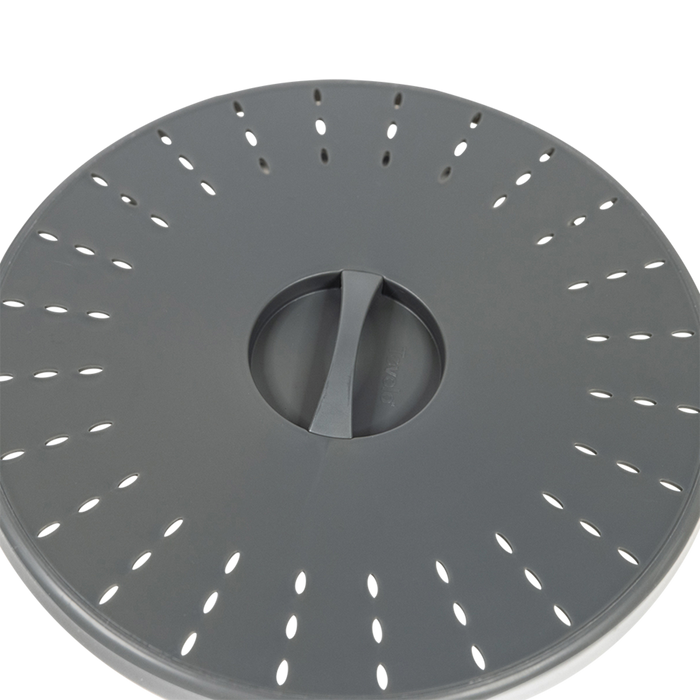 MICROWAVE COLLAPSIBLE FOOD COVER 25.3CM DIA CHARCOAL