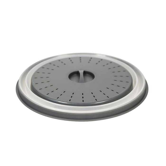 MICROWAVE COLLAPSIBLE FOOD COVER 25.3CM DIA CHARCOAL