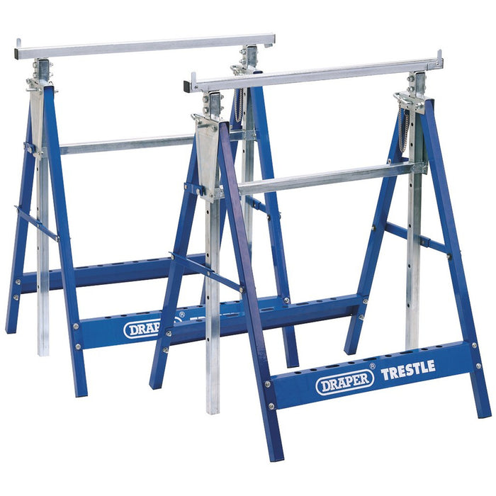 DRAPER Pair of Telescopic Trestle/Saw Horse, 685 x 585mm