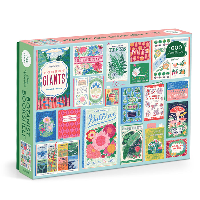 Galison Ever Upward Botanist Bookshelf Puzzle - 1000pc Multi-Coloured