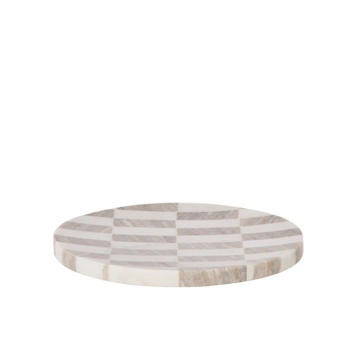 Amalfi Sachi Check Tray White & Beige
