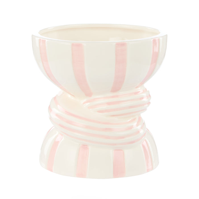 Emporium Lulu Collection Twist Stripe Vase Pink