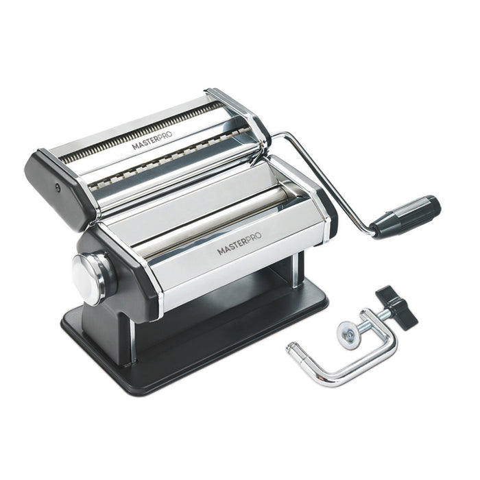 MasterPro Extra Wide Pasta Machine Stainless Steel & Black