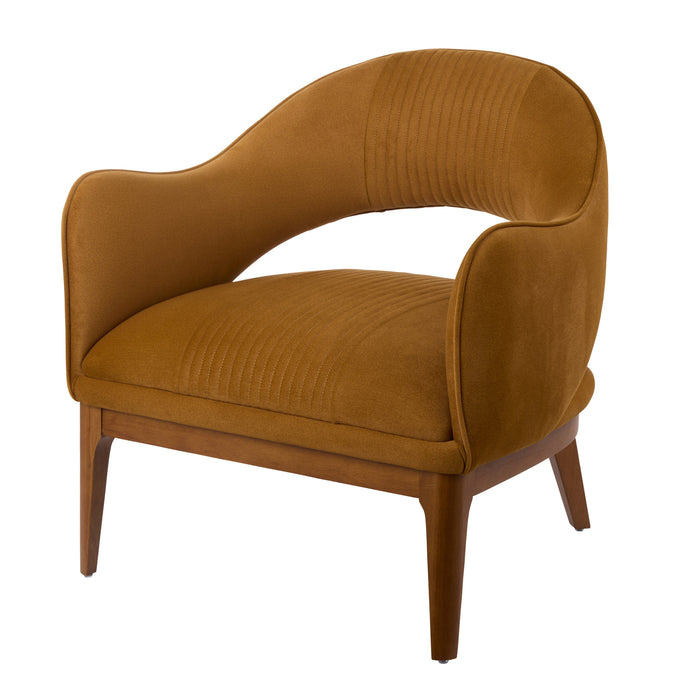 Amalfi Edwin Armchair Mustard & Walnut