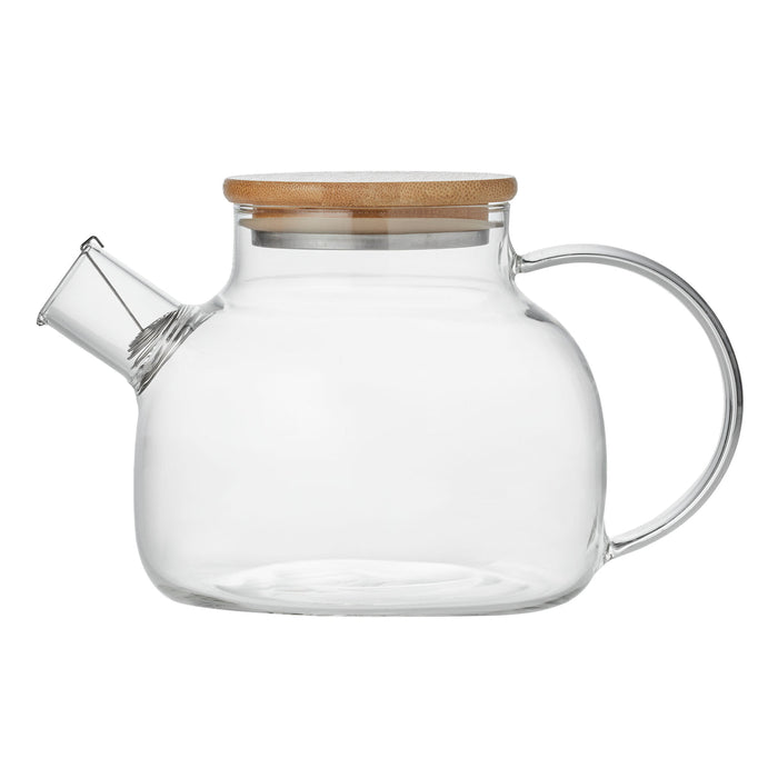 Leaf & Bean Glass Teapot with Filter 1L Clear