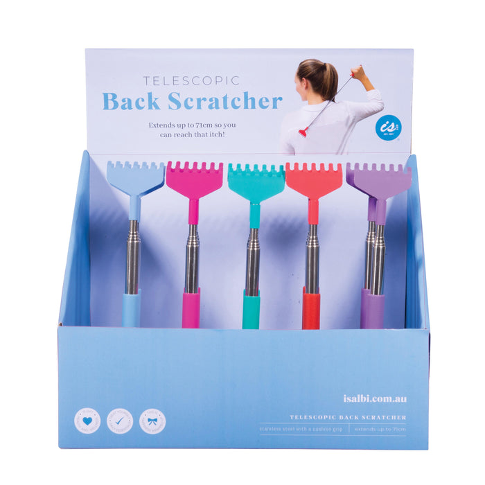 isGift Telescopic Back Scratcher - Colours CDU 25pcs/5 Assorted