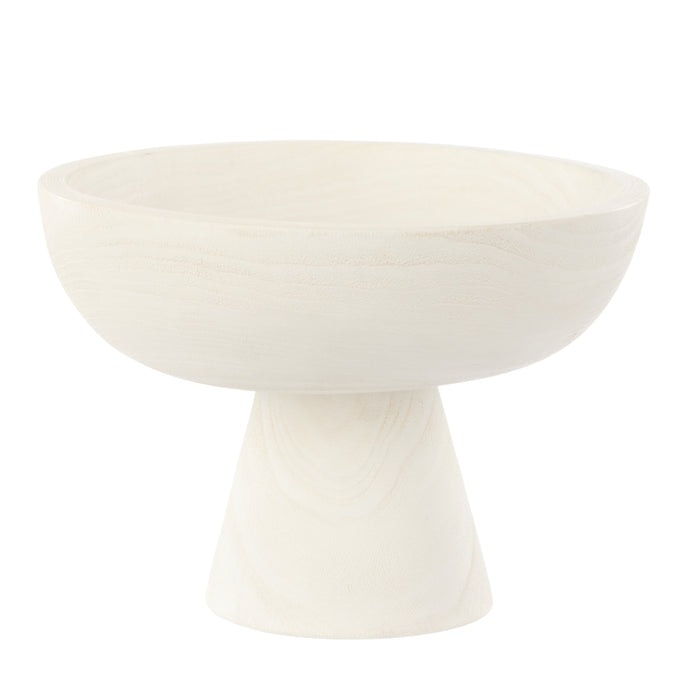 Amalfi Picton Footed Timber Bowl White