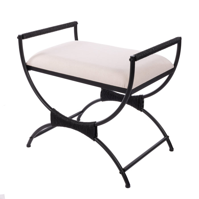 Society Home Lettie Stool Taupe & Black