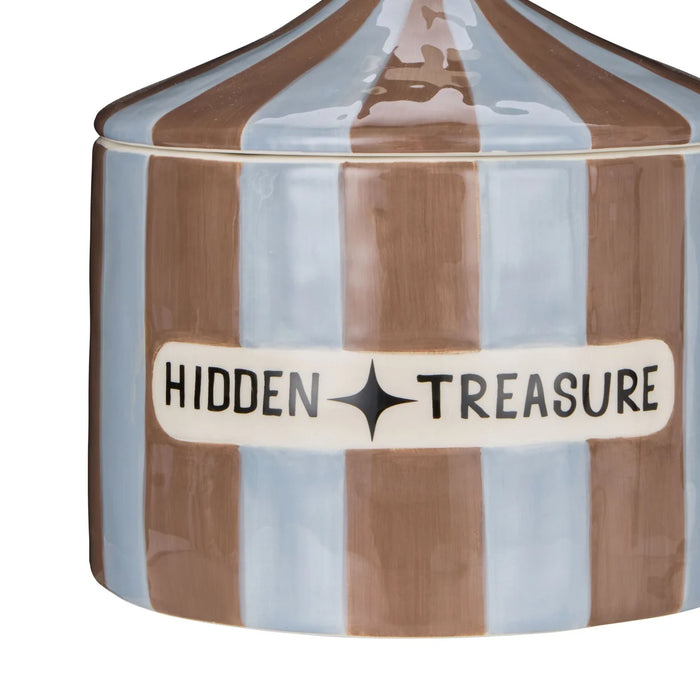 Emporium Hidden Treasure Cannister Blue & Brown
