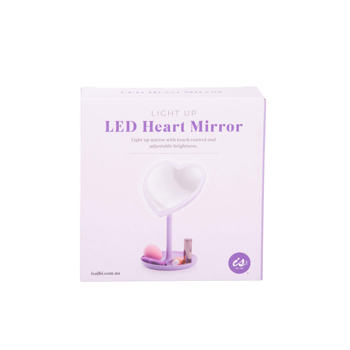 isGift Light Up LED Heart Mirror Purple