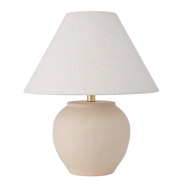 Amalfi Stone Effect Table Lamp Beige & White