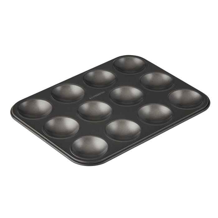 MasterPro Non-Stick 12 Cup Patty Pan Black