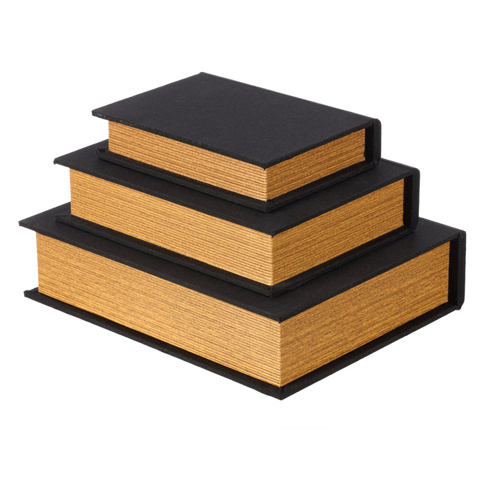Society Home Atticus Book Box 3pcs Set Black & Natural