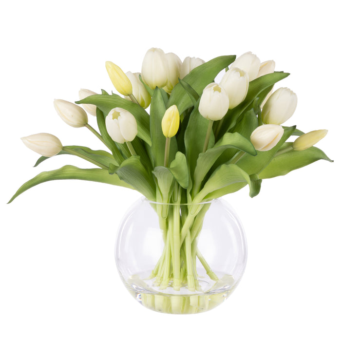 Rogue Tulip Bunch - Phoebe Vase White