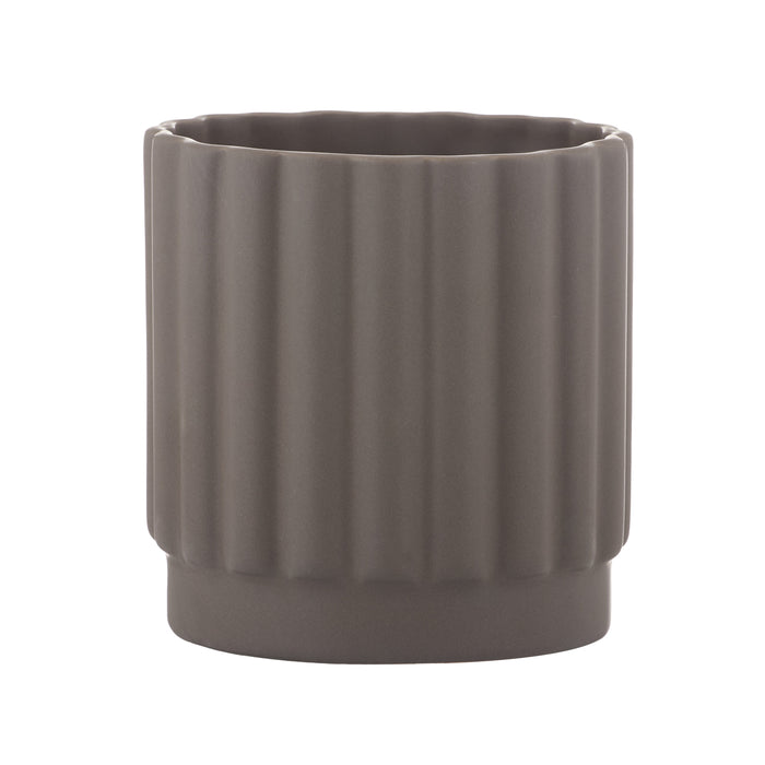 Rogue Agra Ribbed Planter Charcoal