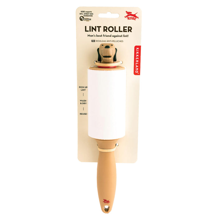 Kikkerland Kobe Lint Roller Natural