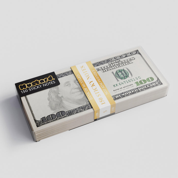 Mustard Cash Sticky Notes Multi-Coloured