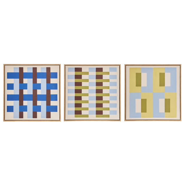 Emporium Gridplay Wall Art Assorted 3pcs Set Multi-Coloured