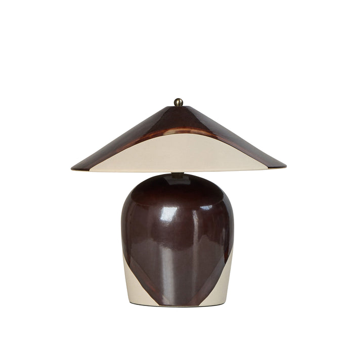 Amalfi Lyra Table Lamp Brown & Natural