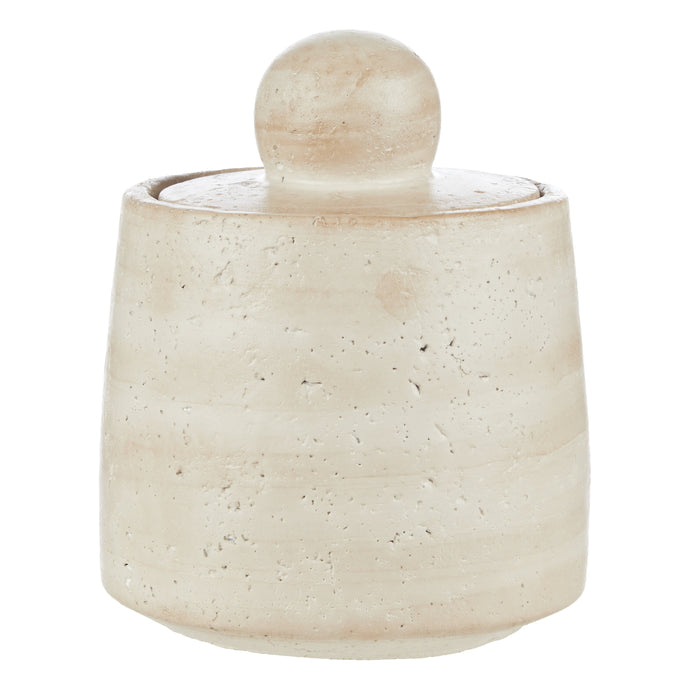 Amalfi Napier Canister Travertine