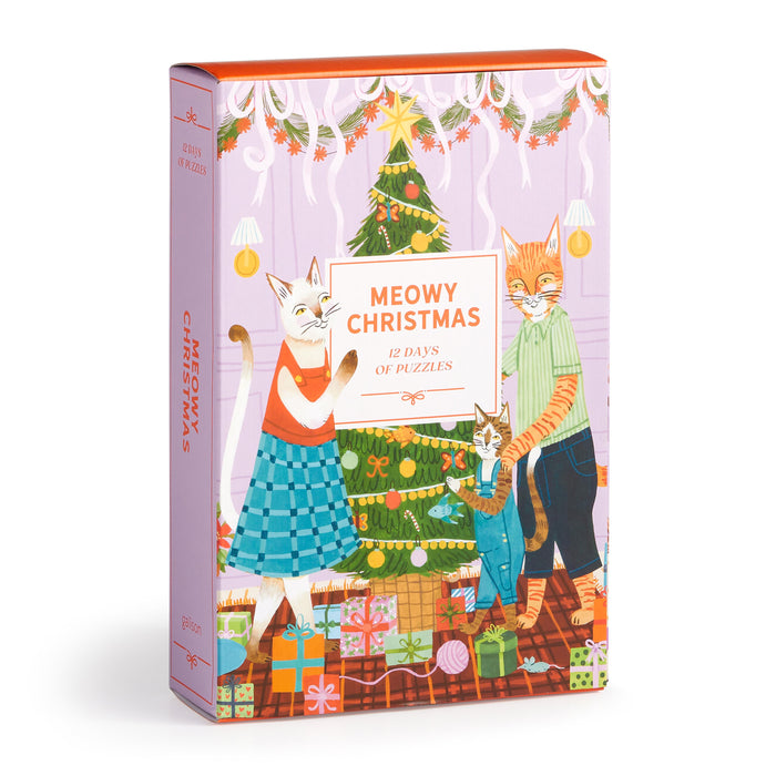 Galison Meowy Christmas 12 Days of Puzzles 500pcs Multi-Coloured