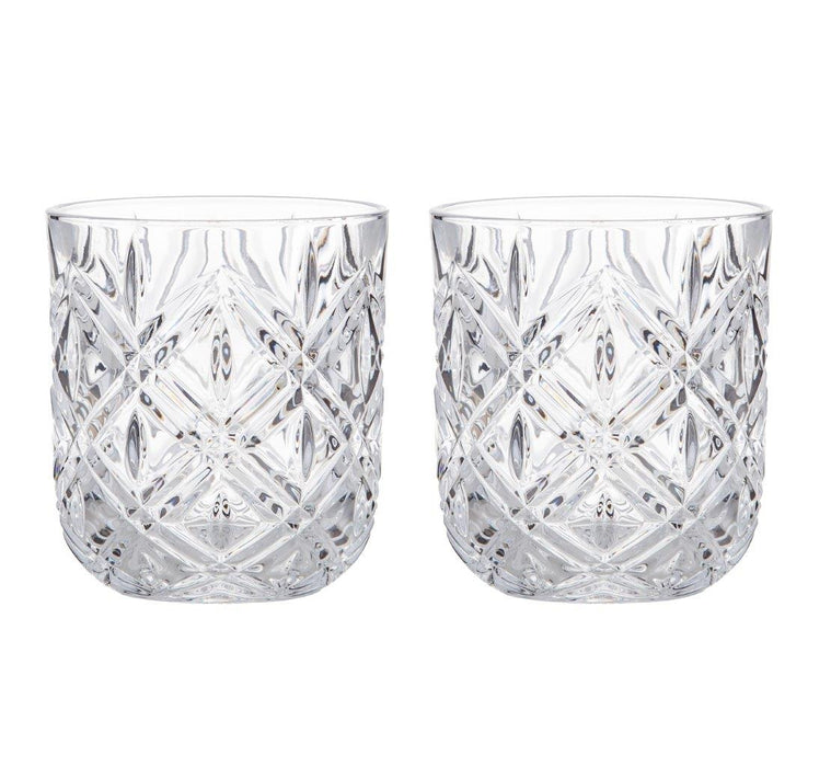 Davis & Waddell Fine Foods Deluxe Double Old-Fashioned 2pcs Set Clear
