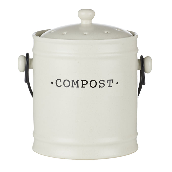 Davis & Waddell Darley Compost Bin 3.5L Cream