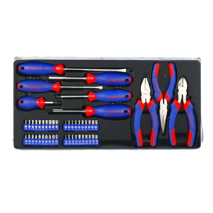 Workpro 408 pieces  Mechanics Tool Set With 3-Drawer Heavy Duty Metal Box WP209034