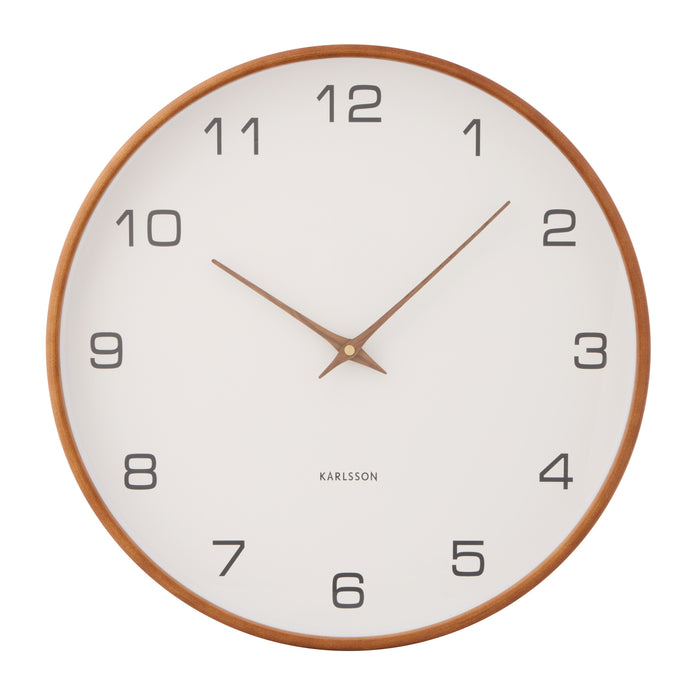 Karlsson Acento Wall Clock White & Walnut