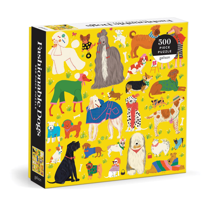 Galison Fashionable Dogs Puzzle 500pcs Multi-Coloured