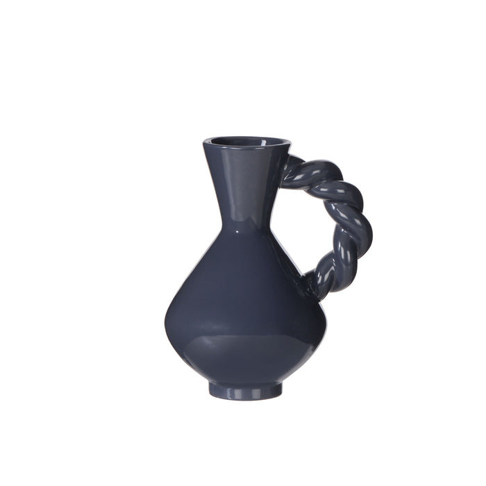 Emporium Arlo Twist Vase Medium Navy Blue