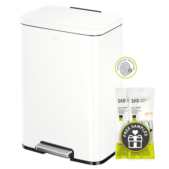 Madison Step Can with Liner – 50L / 13.2 Gal (Matte Black, Matte White, Matte Stainless Steel, Stainless Steel)