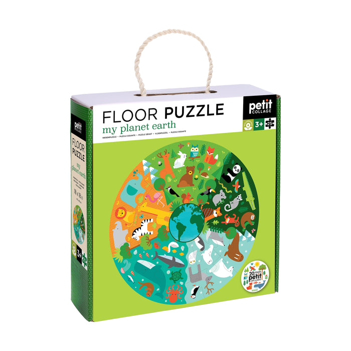 Petit Collage Floor Puzzle - My Planet Earth Multi-Coloured