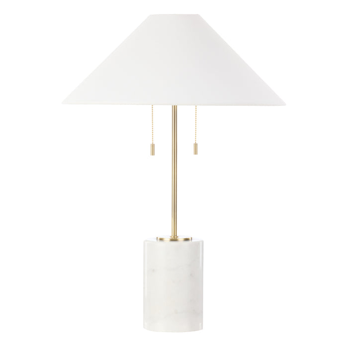 Amalfi Tillie Table Lamp White & Brass