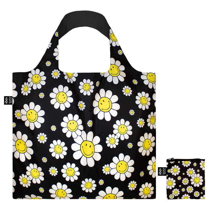 LOQI Smiley Flowers Bag Black