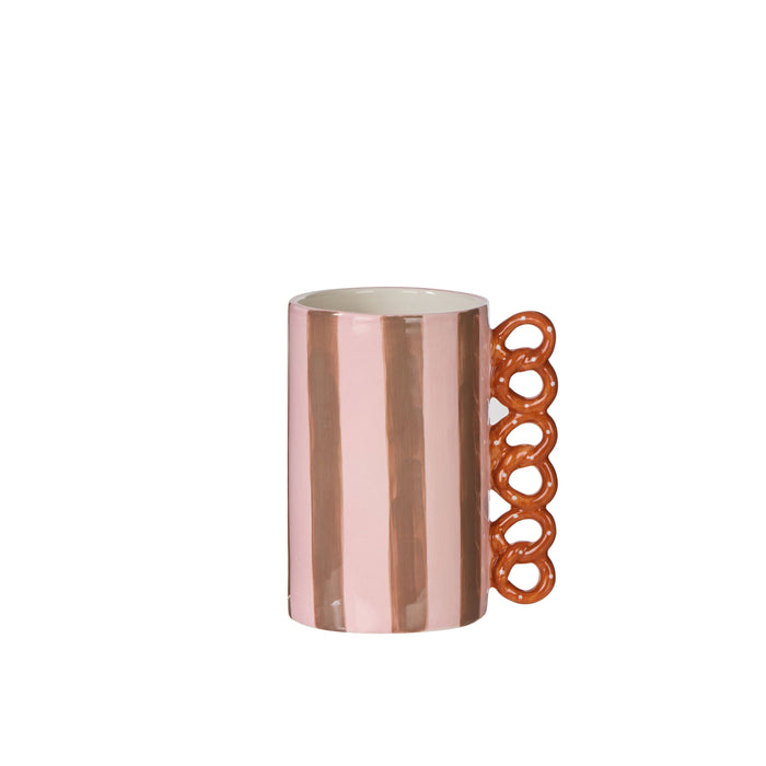 Emporium Pierre Pretzel Vase Pink & Brown